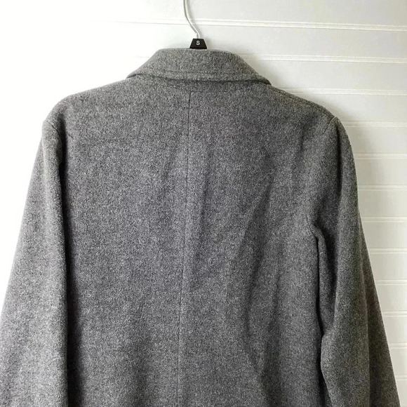 Tommy Hilfiger Gray Wool Double-Breasted Peacoat Women's Size Large Wool Blend - Picture 6 of 10